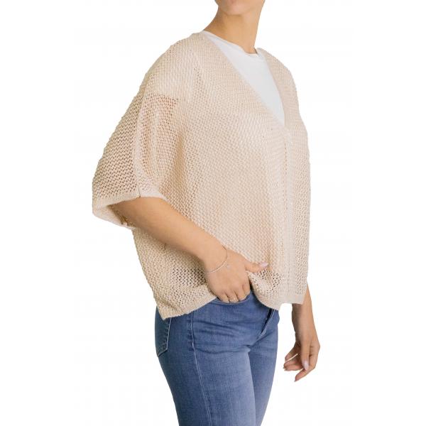Cardigan con gancio scollo a V 
